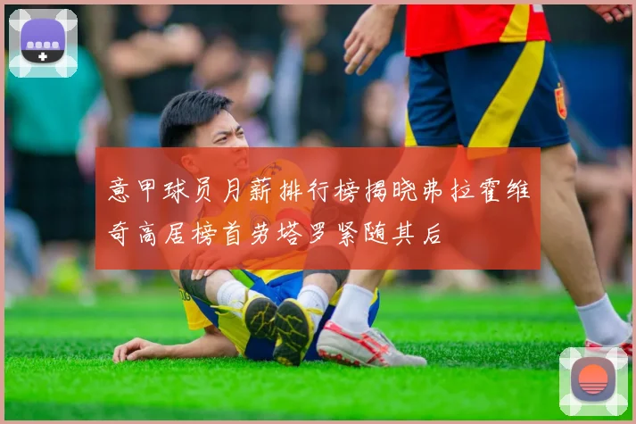 意甲球员月薪排行榜揭晓弗拉霍维奇高居榜首劳塔罗紧随其后
